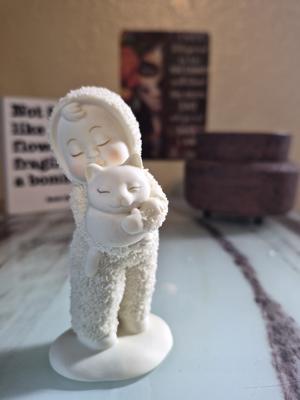 Snowbabies "Kitten Carrier" Figurine